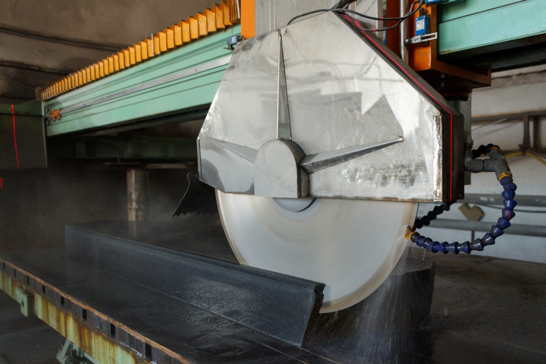 Black granite surface plate used in metrology